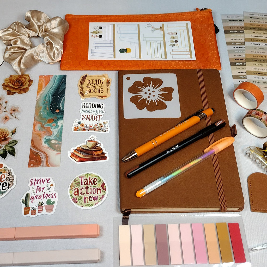 Cozy Warmth Mystery Journaling Bookish Bundle - Brown