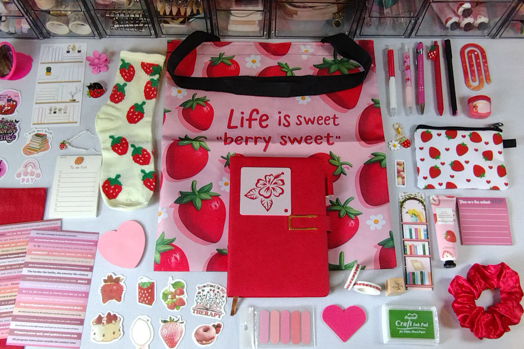 Berry Sweet Strawberry Mystery Journaling Bookish Bundle
