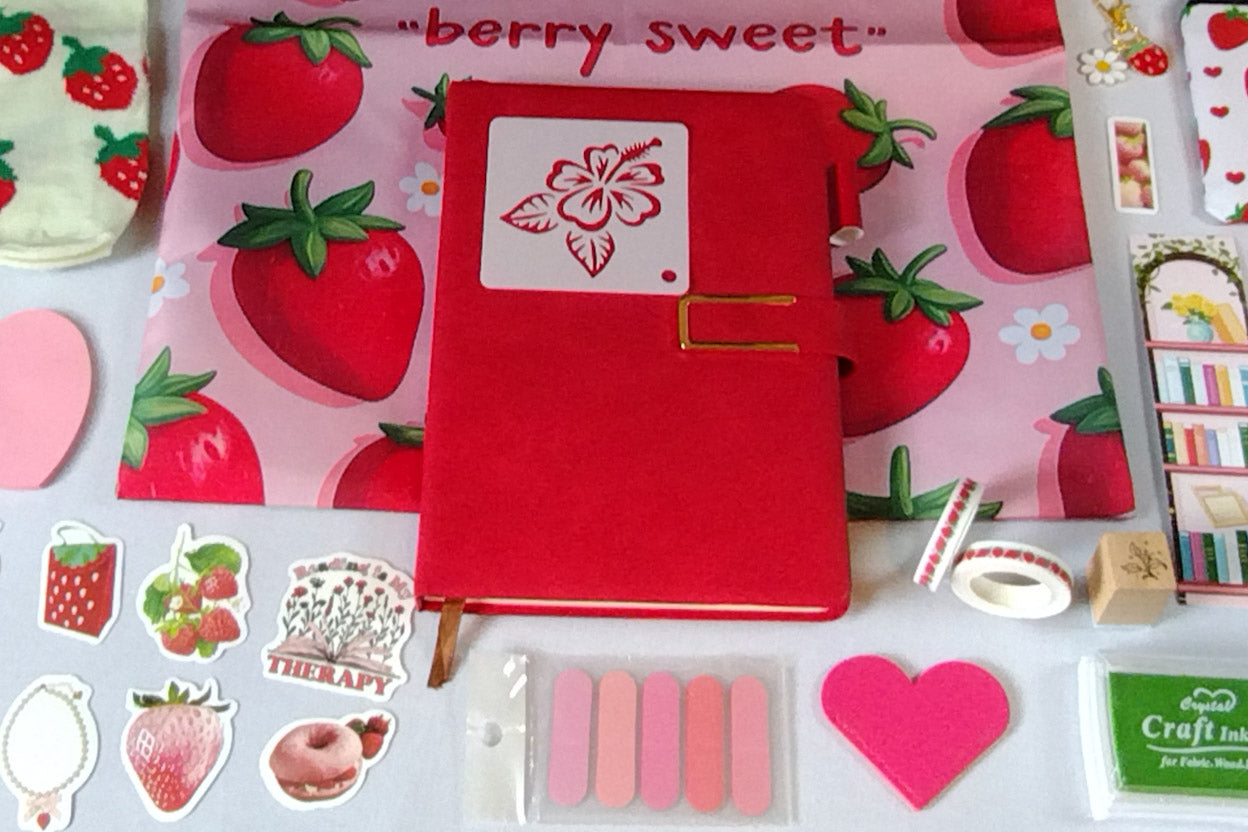 Berry Sweet Strawberry Mystery Journaling Bookish Bundle